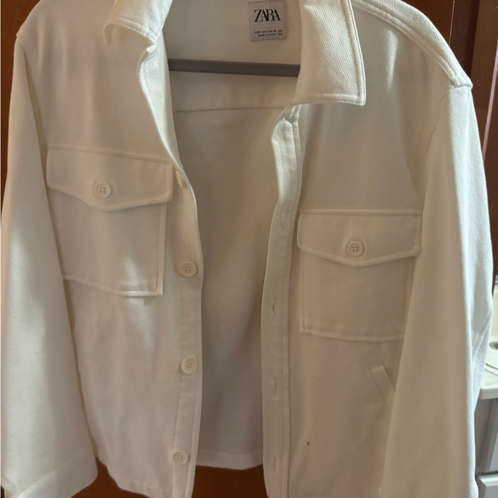 Zara Men’s White Jacket/button down shirt